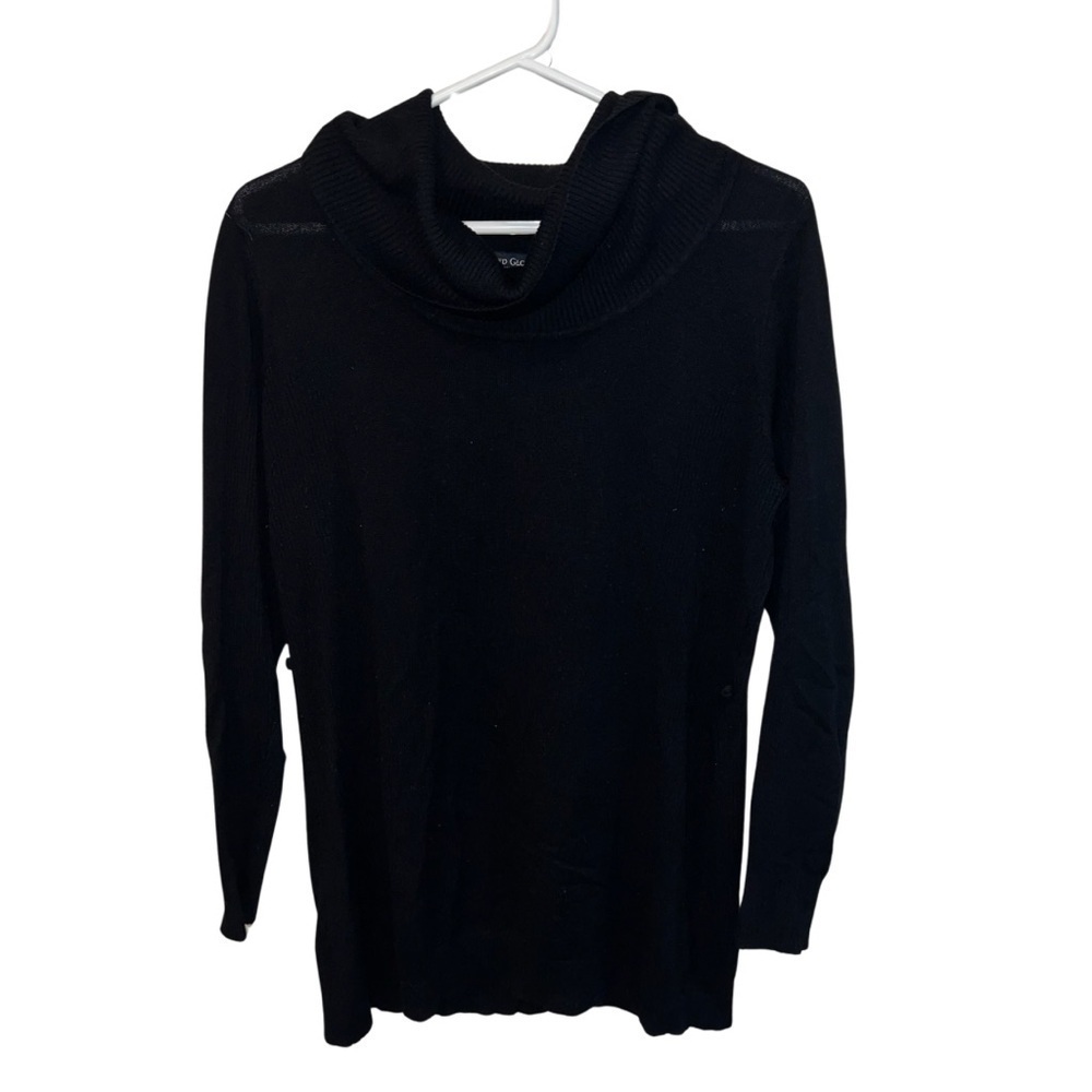 Faded Glory Black Cowl Neck Sweater M